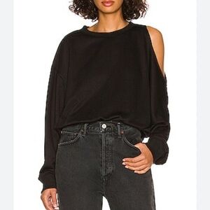 Monique Cut Out Sweatshirt in Black XS
